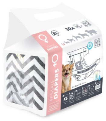 M-PETS DIAPERS DİŞİ KÖPEKLER İÇİN KÜLOT (XS) 10LU