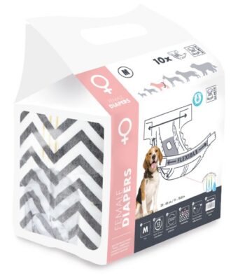 M-PETS DIAPERS DİŞİ KÖPEKLER İÇİN KÜLOT (M) 10LU