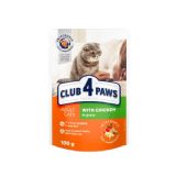 CLUB4PAWS KEDİ POUCH TAVUKLU YETİŞKİN 100GR