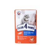 CLUB4PAWS KEDİ POUCH MORİNA BALIKLI YETİŞKİN 80GR