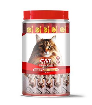 EUROGOLD CAT SIVI KEDİ ÖDÜLÜ DANA - TAVUK ETLİ 30X15 GR
