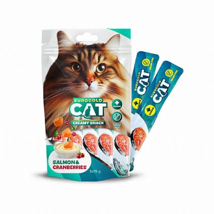 EUROGOLD CAT SIVI KEDİ ÖDÜLÜ SOMON - KIZILCIK 5X15GR